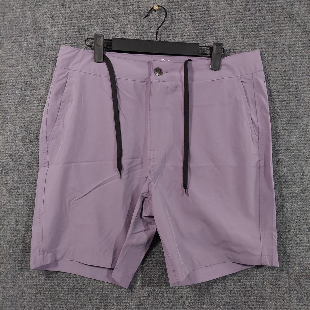 Mr. Swim Shorts Mens 34 Purple Microfiber Chino Stretch Beach Casual Summer